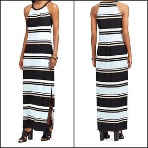 Chaps Dress Women's Large Striped Sleeveless Maxi Dress